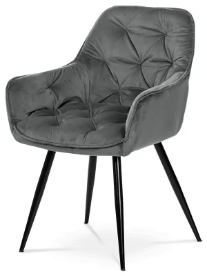 Jídelní židle, šedá, sametová látka, DCH-421 GREY4 Kup Teď
