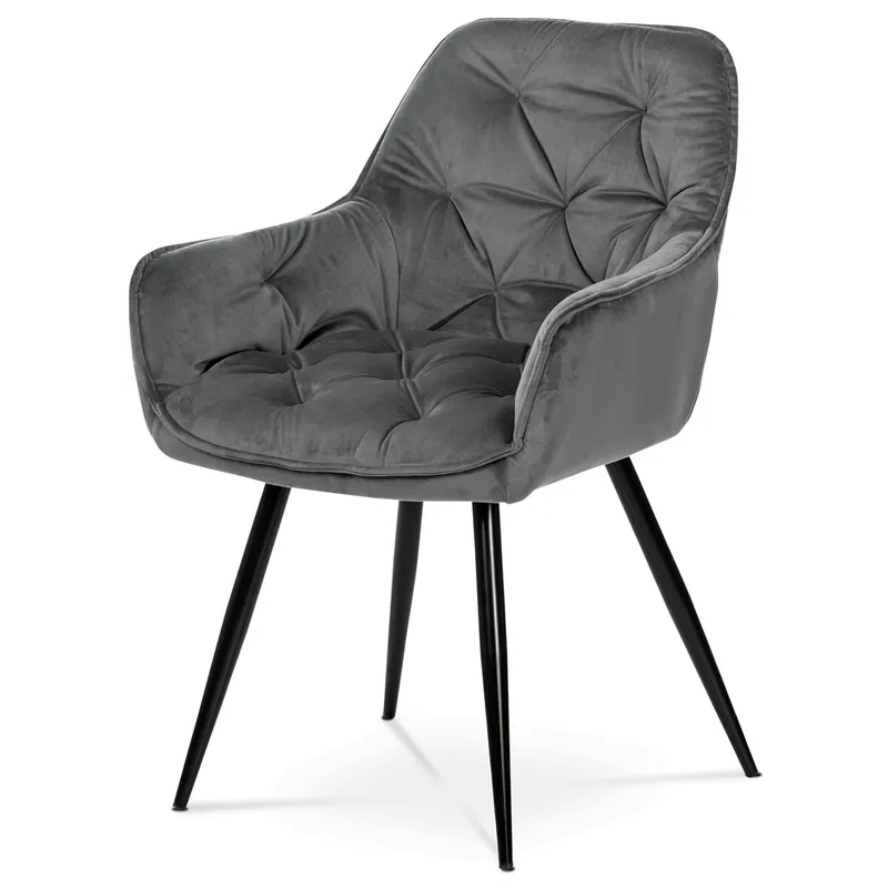 Jídelní židle, šedá, sametová látka, DCH-421 GREY4 Kup Teď