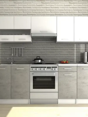Vysoce Kvalitní Kuchyňská linka Luigi III 260/200 bílá/beton