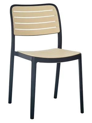 Kup Teď Stohovatelná židle, černá/béžová, KARDOS TYP 1