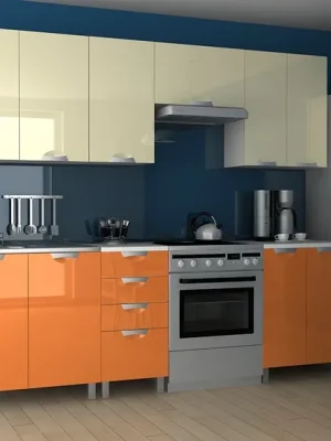 Kuchyňská linka Korry RLG 240/180 vanilka/oranžový lesk Bezpečná Platba