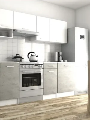 Kuchyňská linka Luigi 260/200 II bílá/beton Horká Nabídka