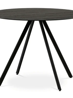 Kulatý jídelní stůl 100x100cm, lamino, šedý dub, HT-R5010 GREY Vrácení Zdarma