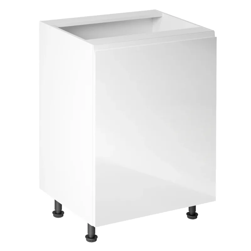 Nejlepší Cena Spodní skříňka, bílá / bílá extra vysoký lesk, pravá, AURORA D601F