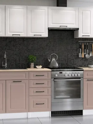 Výhodná Nabídka Kuchyňská linka Ilona 240/180 bílá/růžová MAT