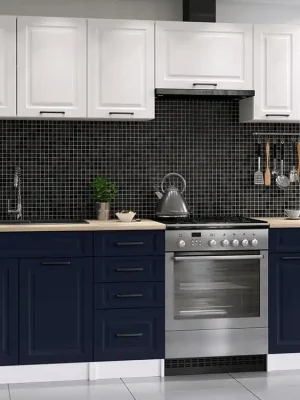 Kuchyňská linka Ilona 240/180 bílá/tm.modrá MAT Tovární Cena