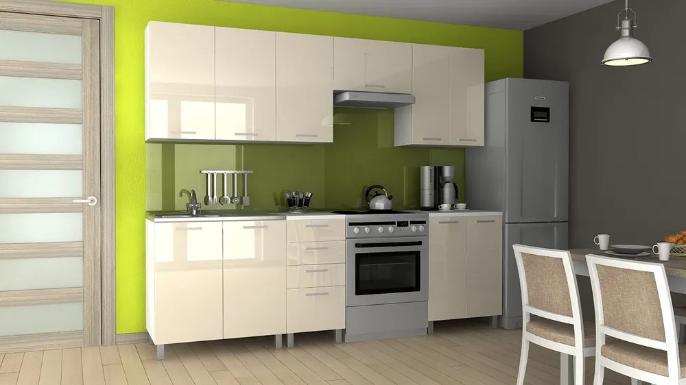 Kuchyňská linka Korry KRF 240/180 jasmín lesk Víkendová Akce