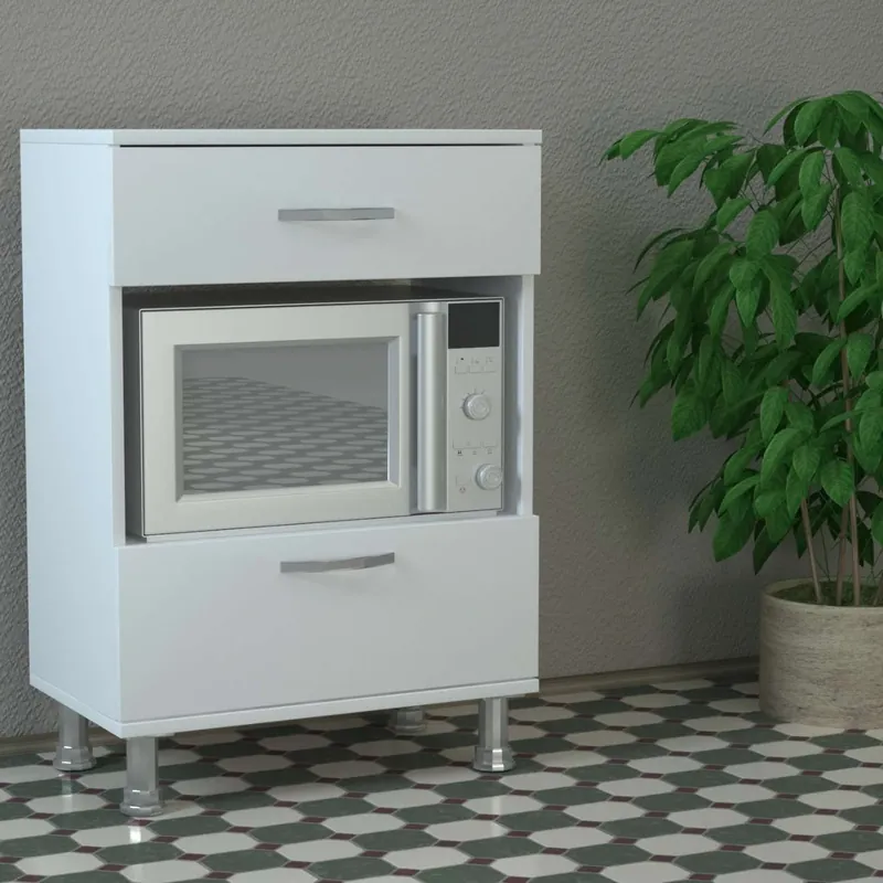 Horká Nabídka POTENGI skříňka na mikrovlnku, bílá