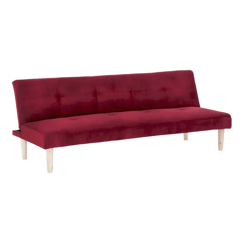 Časově Omezené Pohovka rozkládací, bordó Velvet látka / dub, ALIDA