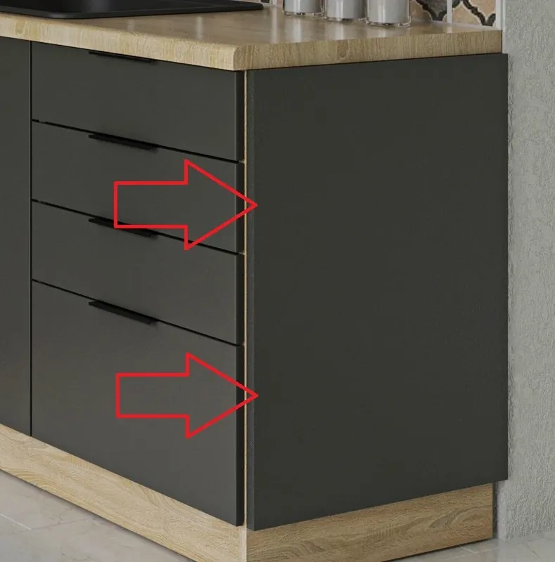Speciální Cena Capri PAN720550, kuchyňská blenda - boční panel š.55, nymphaea alba