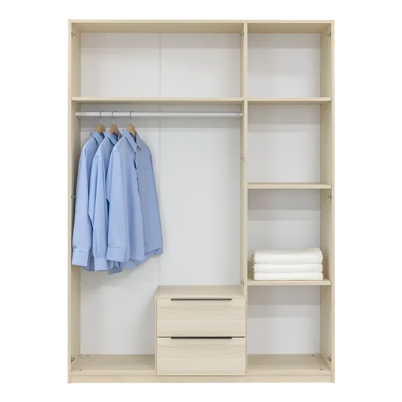 Prostorná VARIO XL šatní skříň 150x52x205 cm, javorová, nerez úchytky Top Prodej