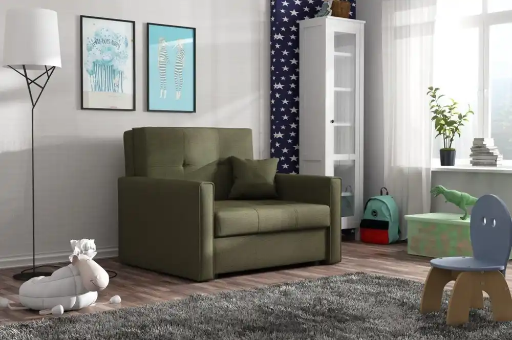Rozkládací křeslo Vivian Bis I khaki zelená Rychlé Dodání