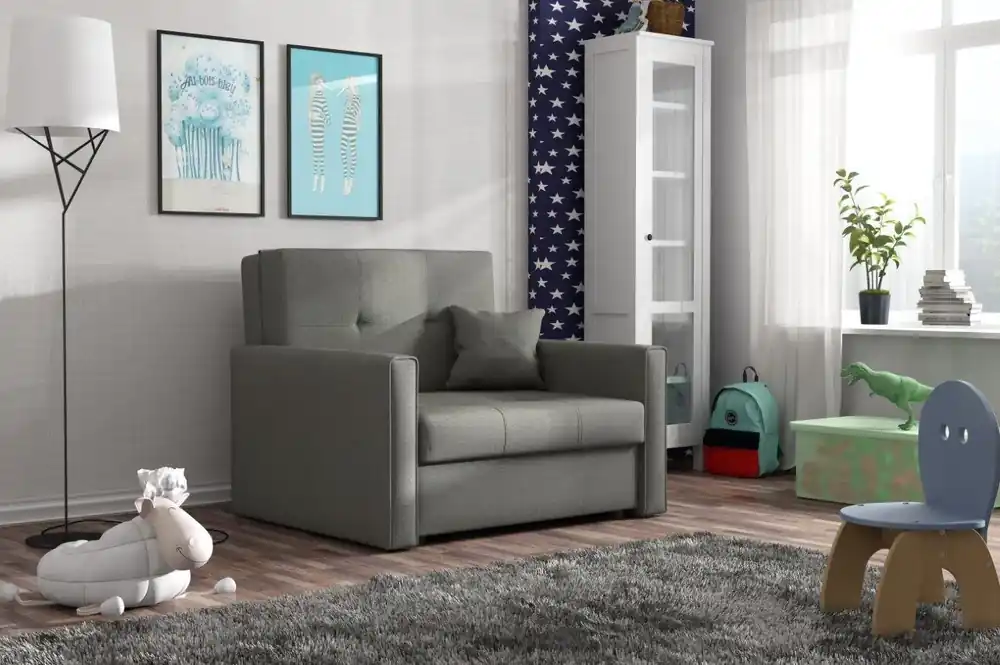 Časově Omezené Rozkládací křeslo Vivian Bis I šedo-hnědá