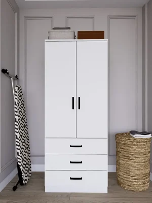 EASY šatní skříň se šuplíky, bílá Poslední Šance