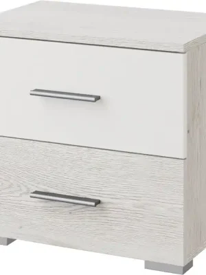 ESTEVAN noční stolek, bílá / light artwood Horká Nabídka