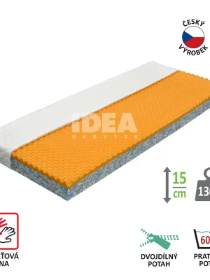 Matrace s potahem IDEA VISCO 80x200x15 cm M31 Dokud Zásoby Vydrží