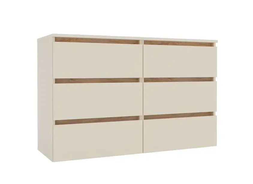 IDEA šuplíková komoda 1200, Satin / Gold Kraft oak Časově Omezené