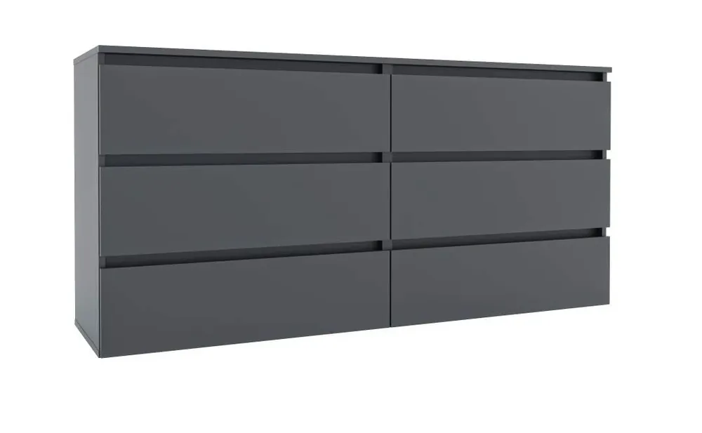 IDEA šuplíková komoda 1600, Grafite grey / Grafite grey Sleva