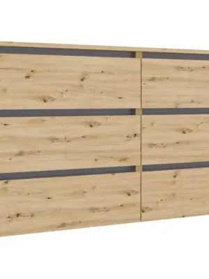 IDEA šuplíková komoda 1600, Oak Artisan / Grafite grey Víkendová Akce