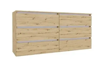 Výprodej IDEA šuplíková komoda 1800, Oak Artisan / Nimfea alba