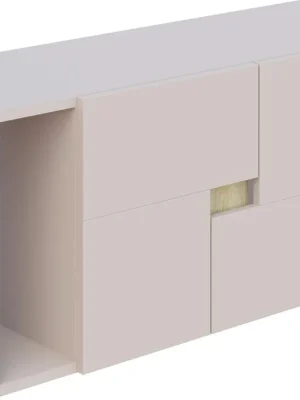 Horká Nabídka MARON široká komoda 90, kašmír/dub Sonoma
