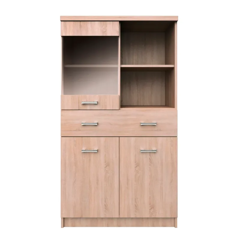 Expresní Doručení Vitrína 2D1W1S/80, dub sonoma, TOPTY TYP 34