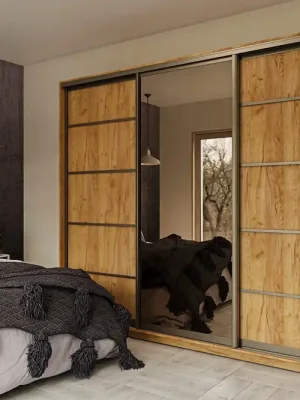 Finální Výprodej LOTTA šatní skříň 260, dub Kraft