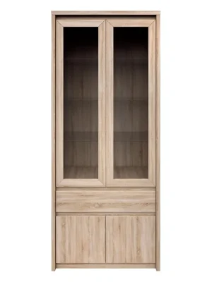 Kup Teď Vitrína se šuplíkem 2D2W1S, dub sonoma, NORTY TYP 3