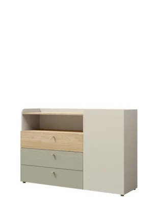 Komoda Yuva R8 béžová/dub/eukalyptus Expresní Doručení