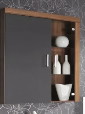 Závěsná vitrína Samir R4 švestka/grafit Akční Nabídka