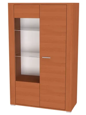 ADEL 4 - prosklená vitrína, 100x42.5x162cm Dekor olše Vysoce Kvalitní