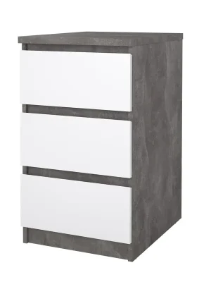 Komoda Simplicity 237 beton/bílý lesk Ověřený