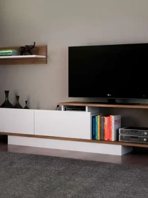 ARMAS obývací stěna bílá/ořech Výhodná Nabídka