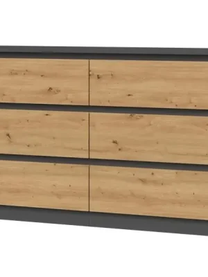 Komoda Malvína M6 140 antracit/dub artisan Vrácení Zdarma