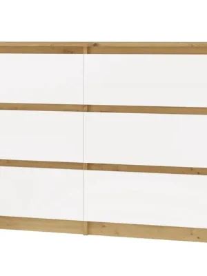 Komoda Malvína M6 140 dub artisan/bílá Bezpečná Platba