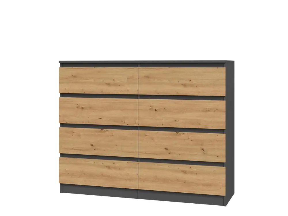 Komoda Malvína M8 120 antracit/dub artisan Novinka