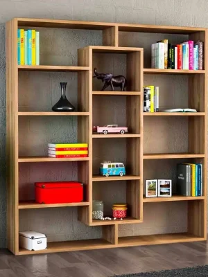 BULDAN designová knihovna, ořech Nová Kolekce