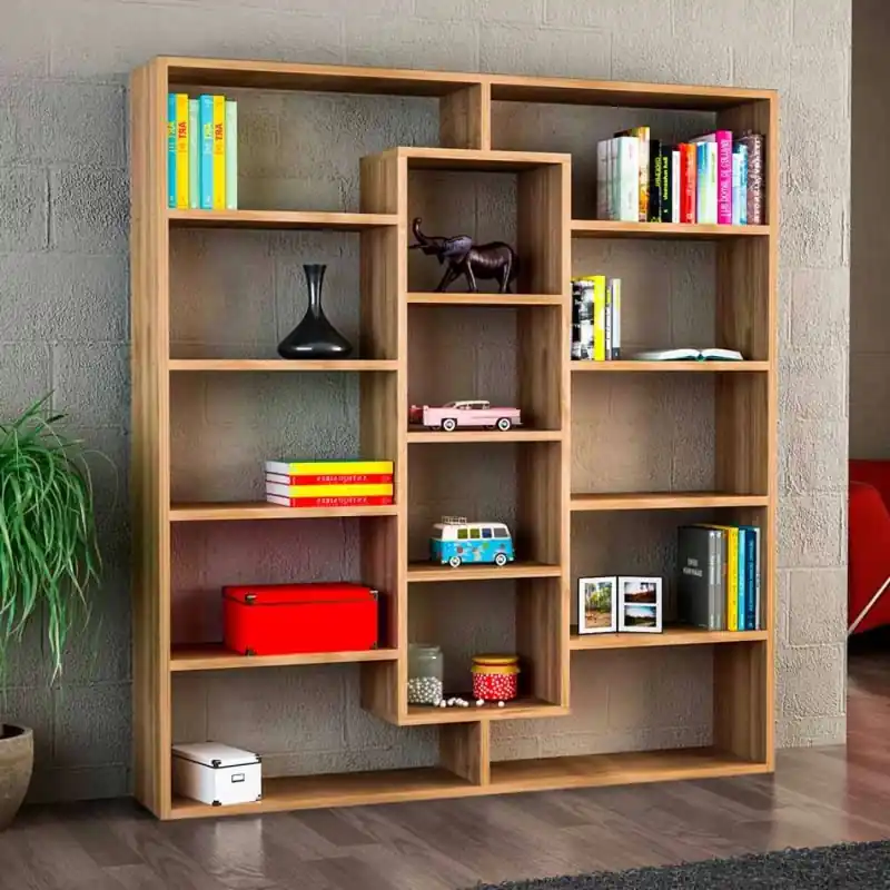 BULDAN designová knihovna, ořech Nová Kolekce