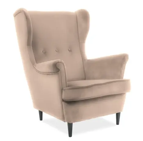 Nejlepší Volba Čalouněné křeslo LORD VELVET béžová/wenge