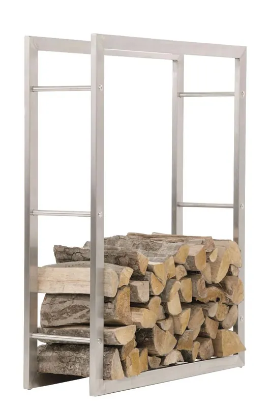 Stojan na palivové dřevo Keri 25x80x100 - nerezová ocel Levný