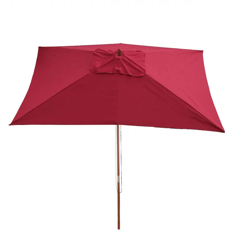 Slunečník Florida 2x3m - polyester/dřevo - bordeaux Autentický