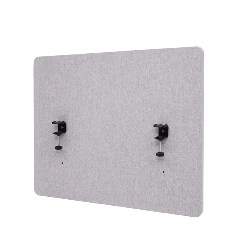 Vysoce Kvalitní Akustický panel na stůl HWC-G75 - dvoustěnná látka/textil - 60x75cm - šedá