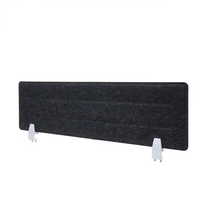 Akustický panel na stůl HWC-G76 - tkanina/textil s reliéfem - 100x30cm - černá Zlevněný