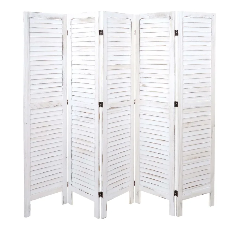 Paraván Shabby vintage G30 - 170 x 205 cm - Bílá Nejprodávanější