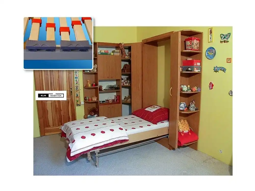 Značkový Sklopná jednolůžková postel KOMPLET - typ (30 lamel š=36 mm)