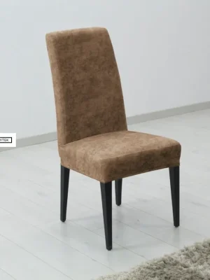 Potah elastický na celou židli Estivella (odolný proti skvrnám) - světle hnědý (2 ks) Nejlepší Volba