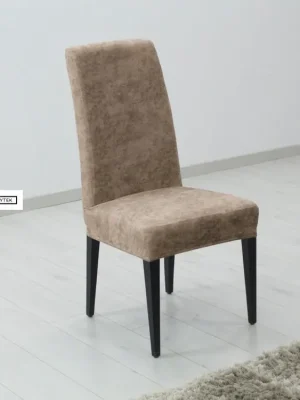 Zlevněný Potah elastický na celou židli Estivella (odolný proti skvrnám) - béžový (2 ks)