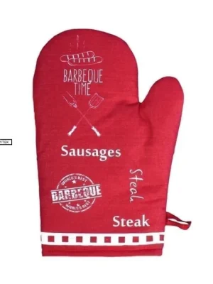 Chňapka BARBECUE TIME červená Horká Nabídka