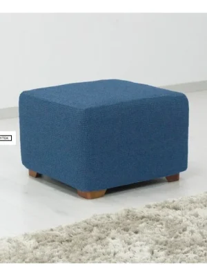Potah multielastický na taburet Denia - modrý Výprodej