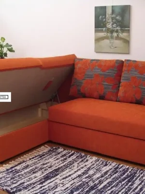 Rohová sedačka s otomanem ALMA (3 polštáře) Pouze Dnes